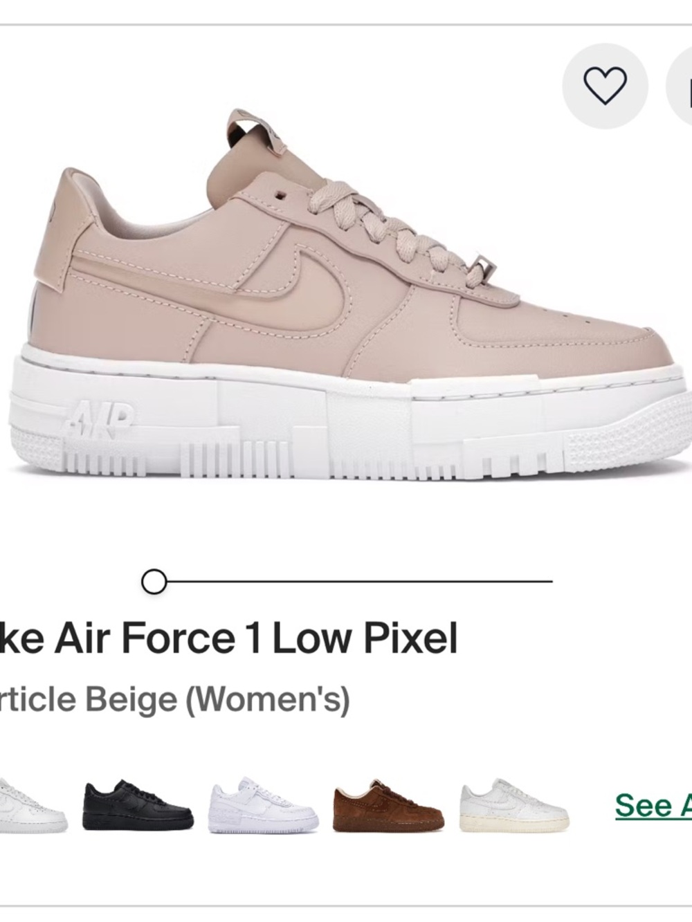 Nike Air Force 1 Low Pixel - Particle Beige